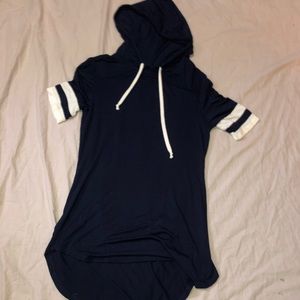 navy sporty t-shirt dress